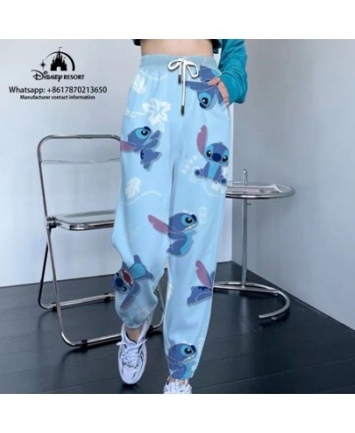 Streetwear New Sweatpants Women Hip Hop Mickey and Minnie Print Loose Sweatpants Drawstring 2023 Casual Cropped Pants $41.46 ...