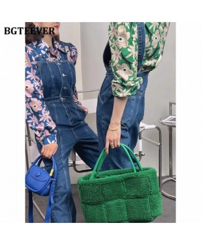 Casual Loose Women Suspender Jeans Spring Summer High Waist Single-breasted Split Female Denim Trousers 2022 $57.41 - Jeans