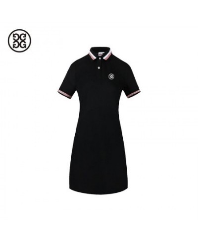 Malbon Golf Dress Women's Spring & Summer Fashion Korean Version Slim Fit Women's Black Dress Fashion Button Elegant Polo Dre...