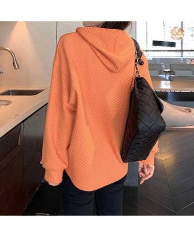 Solid Color Casual Zipper Hoodies Tops Female Spring Autumn Fashion Loose All-match Long Sleeve Sweatshirts Women's Clothing ...