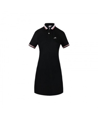 Malbon Golf Dress Women's Spring & Summer Fashion Korean Version Slim Fit Women's Black Dress Fashion Button Elegant Polo Dre...