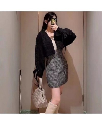 Elegant Chic Bandage Long Sleeve Cardigan Mujer Solid V Neck Open Stitch Brief Women Sweaters JAPAN Knitted Y2k Clothes $43.0...