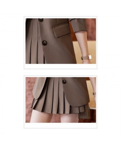 Women Suits 2023 New High End Professional Formal Long Sleeve Slim Blazer And Pleated Skirt Office Ladies Work Wear $106.73 -...