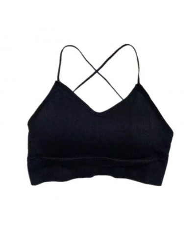 Women Sexy Tank Top Beauty Back Vest Crop Tee Padded Cross Straps Camisole Feminino Top Comfortable Cami Tank Top $11.52 - To...