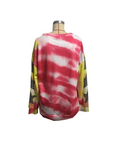 2023 New Women Casual Tie Dye Printing Crewneck Harajuku Sweatshirt Loose Streetwear Y2k Long Sleeve Hoodies Plus Size Clothi...