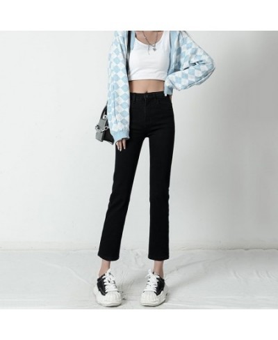 Fashion Streetwear Ankle-length Straight Jeans For Women High Waist Casual Stretch Pantalones Korean Baggy Denim Pants 2023 N...