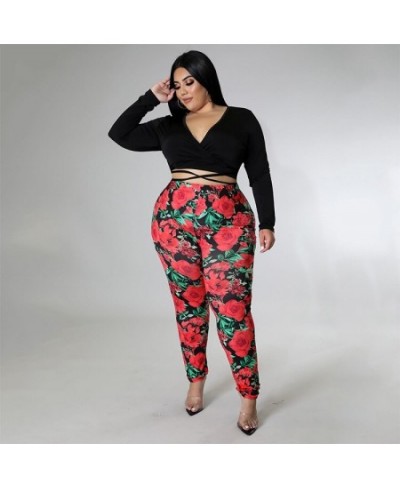 Plus Size Setup Women Clothing Two Piece Set Sexy 2 Piece Outfits Women Elastic Waist Slim Fit V-Neck Printing Short Long $50...