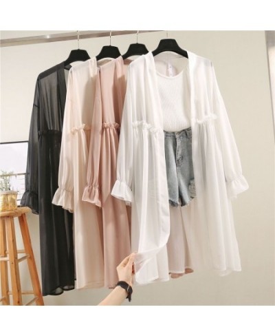 Spring Autumn Summer Sun Protection Clothing Women Long Cardigan Female Loose Cardigans Ladies Shawl Women Chiffon Thin Coat ...