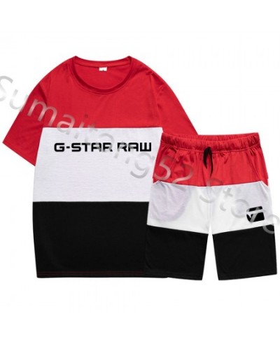 Summer Men's T-shirt & Short Pants 2 Piece STAR Print Tracksuit Suit Casual Man Women Short Sleeve G Brand Sportswear Clothin...