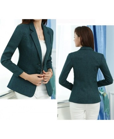 Autumn Spring Women's Blazer Elegant fashion Lady Blazers Coat Suits Notched Collar Female Jackets Large Size 3XL 4XL 5XL R67...