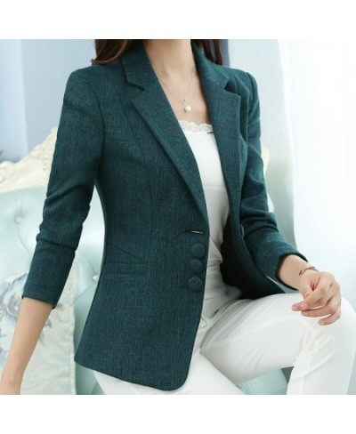 Autumn Spring Women's Blazer Elegant fashion Lady Blazers Coat Suits Notched Collar Female Jackets Large Size 3XL 4XL 5XL R67...