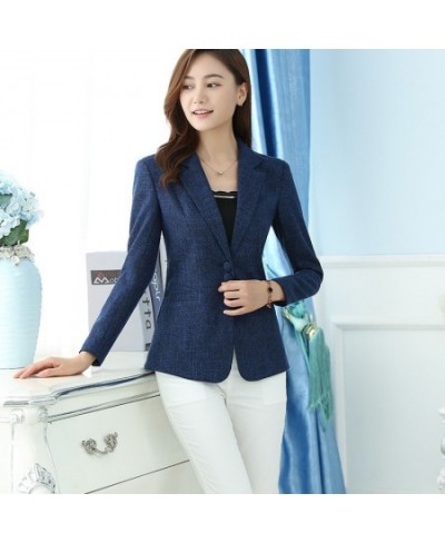 Autumn Spring Women's Blazer Elegant fashion Lady Blazers Coat Suits Notched Collar Female Jackets Large Size 3XL 4XL 5XL R67...