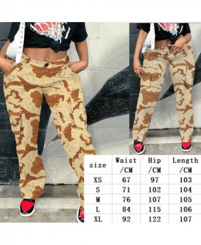 Camo Pants Camouflage Trouser Army Green Sweatpant Cargo All Match Streetwear Fashion $41.65 - Pants & Capris