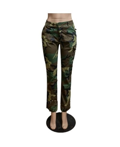 Camo Pants Camouflage Trouser Army Green Sweatpant Cargo All Match Streetwear Fashion $41.65 - Pants & Capris