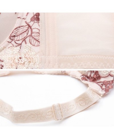 Famous Brand Sexy High Quality Women Print Bra Set Silk Lace Flower Push Up Big Size Underwear Bow Bra and Hollow Out Panties...