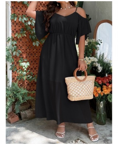 Women Plus Size Wedding Guest Maxi Dress 2022 Summer Autumn Long Elegant Cocktail Black Party Dress Oversized Evening Clothin...