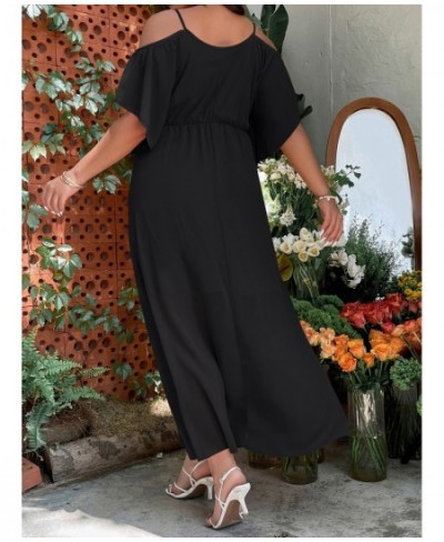 Women Plus Size Wedding Guest Maxi Dress 2022 Summer Autumn Long Elegant Cocktail Black Party Dress Oversized Evening Clothin...