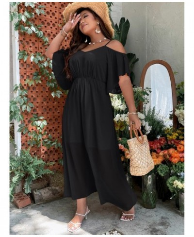 Women Plus Size Wedding Guest Maxi Dress 2022 Summer Autumn Long Elegant Cocktail Black Party Dress Oversized Evening Clothin...