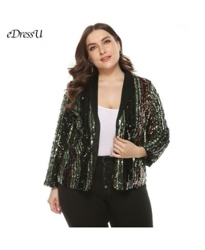 Plus Size Jacket Women Sequins Jacket Fashion Coat High Quality Jacket NEW Jacket Casual Streetwear Party Club Jacket OSH-194...