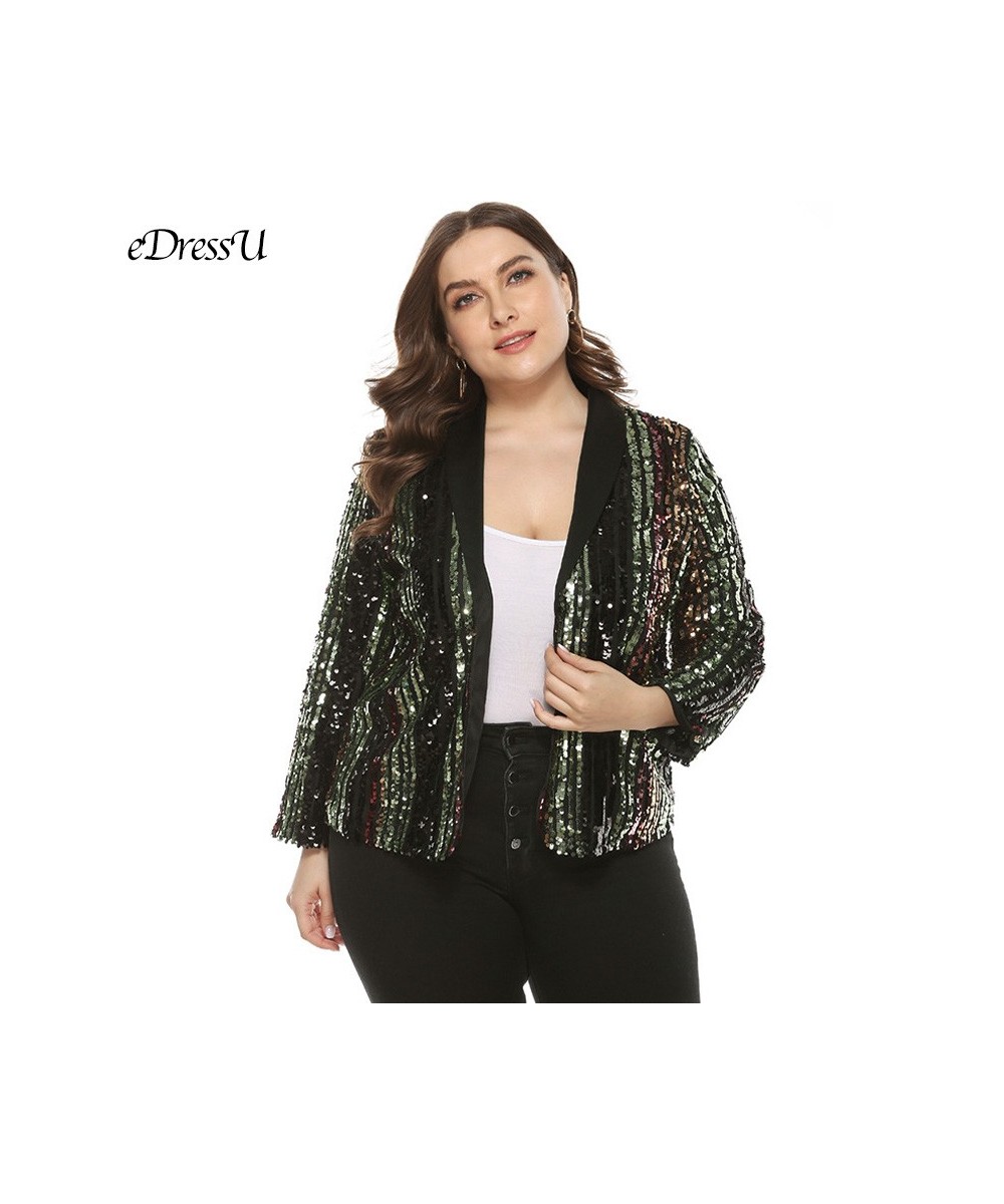 Plus Size Jacket Women Sequins Jacket Fashion Coat High Quality Jacket NEW Jacket Casual Streetwear Party Club Jacket OSH-194...