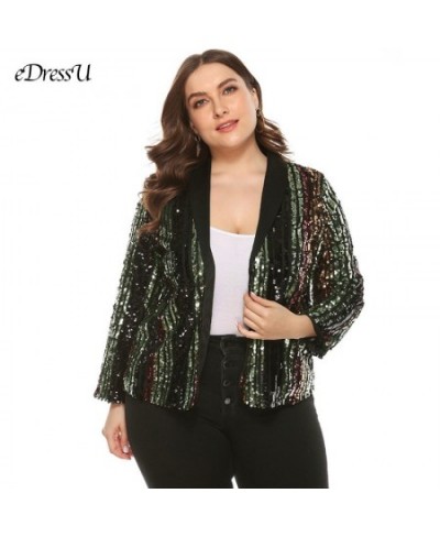 Plus Size Jacket Women Sequins Jacket Fashion Coat High Quality Jacket NEW Jacket Casual Streetwear Party Club Jacket OSH-194...