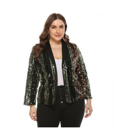 Plus Size Jacket Women Sequins Jacket Fashion Coat High Quality Jacket NEW Jacket Casual Streetwear Party Club Jacket OSH-194...