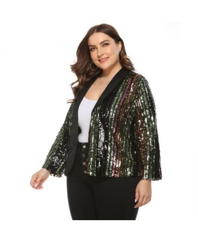 Plus Size Jacket Women Sequins Jacket Fashion Coat High Quality Jacket NEW Jacket Casual Streetwear Party Club Jacket OSH-194...