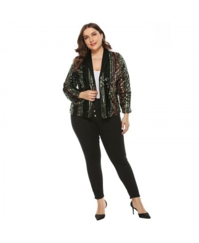 Plus Size Jacket Women Sequins Jacket Fashion Coat High Quality Jacket NEW Jacket Casual Streetwear Party Club Jacket OSH-194...