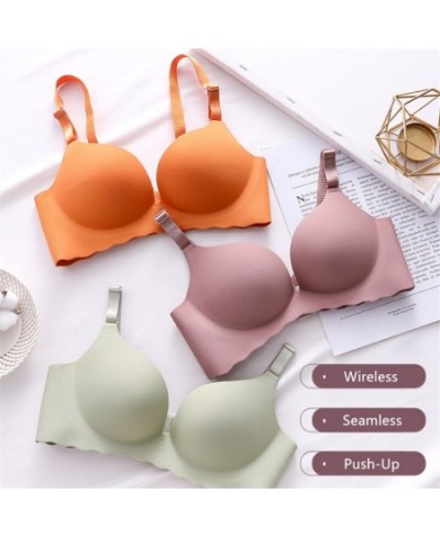 Women Sexy Bra Corset Wireless One-Piece Underwear Gather Push Up Simple Lingerie Seamless Bralette Candy Color Soutien Gorge...