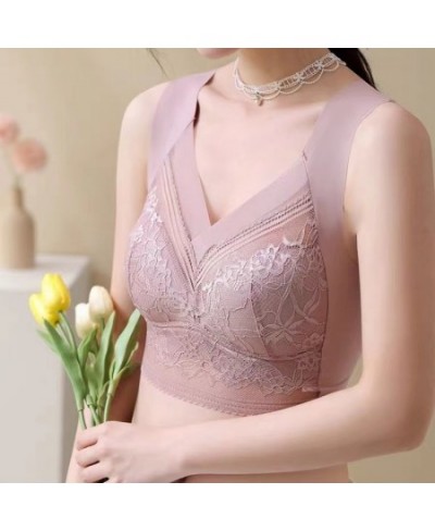 Top Lace Ladies Underwear Sexy and Comfortable No Steel Rings Fixed Cups Gathered Small Large Size Bra Thin Section $18.05 - ...