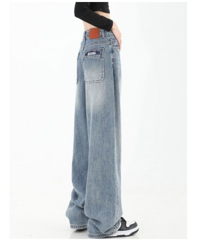 Women Blue Jeans Vintage High Waist Y2k Streetwear Korean Fashion Straight Jean Pants Ladies Baggy Wide Leg Denim Trousers Ne...