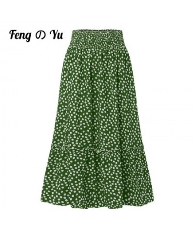 2023 Bohemian Sexy Daisy Floral Wrap Skirt Printed Chiffon Ruffled Casual Fashion Skirt Female Summer Beach Style Skirt 5 $30...