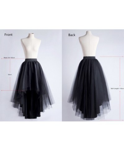 Gothic Hi-Lo Women’s Tulle Tutu Maxi Punk Skirt Elastic Waist High Low Mesh Net Costume Party Prom Cocktail Long Dress $45.28...