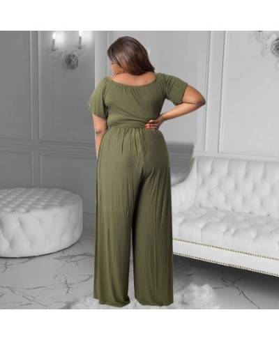 Loose Plus Size Sets Summer Clothes for Womens Crop Top and Split Long Pants Casual Matching Outfits Wholesale $48.79 - Plus ...