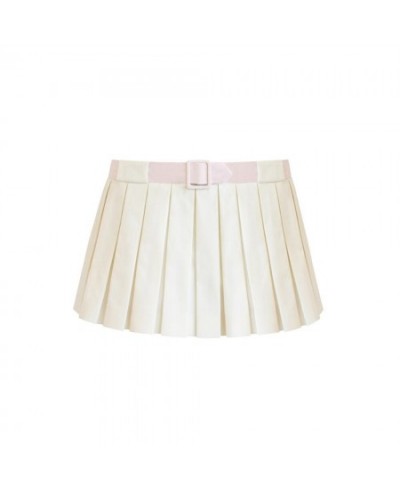 Women Low Waist Pleated A-line Skirt Solid Color Harajuku Wrap Mini Skirt Mall Goth E Girls High Street Clubwear $34.69 - Skirts