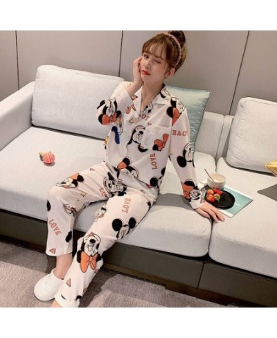 2022 Spring and Autumn New Sweet Cute Cartoon Pajamas Home Wear Three-Color Mickey Ins Style $38.58 - Sleepwears