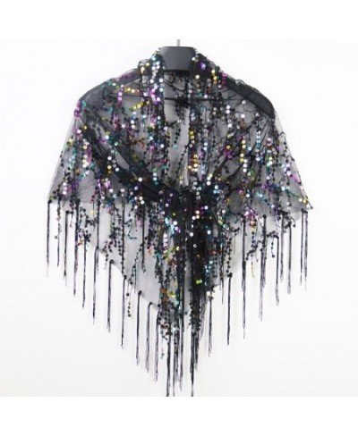 Summer Sequins Tassels Women Blouse Shirt Harajuku Casual Cape Ladies Tops Camiseta Mujer Poncho Shirts Woman Clothes Blusas ...