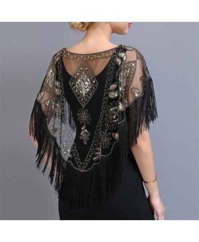 Summer Sequins Tassels Women Blouse Shirt Harajuku Casual Cape Ladies Tops Camiseta Mujer Poncho Shirts Woman Clothes Blusas ...