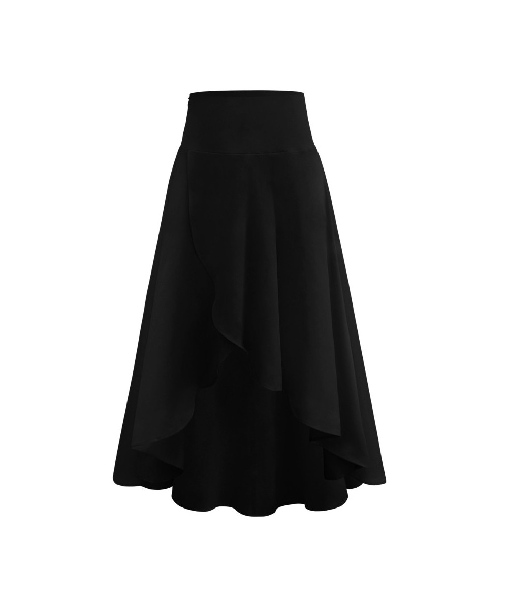 Women's Skirts Fashion Irregular Ruffles Hem Skirts Solid Color Party Woman Skirt Elegant Female Skirt Elegant Summer 2023 $3...