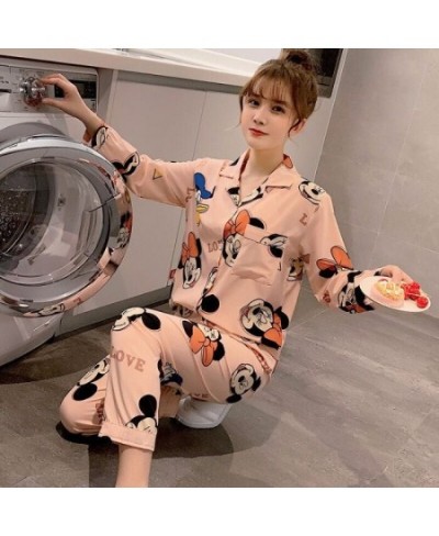 2022 Spring and Autumn New Sweet Cute Cartoon Pajamas Home Wear Three-Color Mickey Ins Style $38.58 - Sleepwears