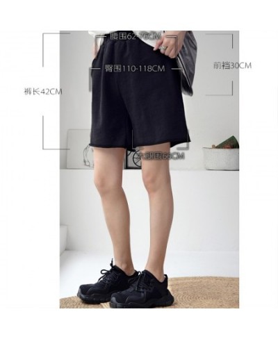 K2123C Korean version of casual simple solid color loose look thin comfortable elastic high waist shorts $102.38 - Bottoms