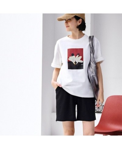 K2123C Korean version of casual simple solid color loose look thin comfortable elastic high waist shorts $102.38 - Bottoms