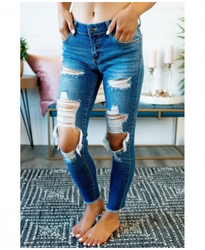 2023 New Fashion Ripped Jeans For Women Elastic Slim Denim Pencil Pants Street Casual Hipster Skinny trousers S-2XL Drop ship...