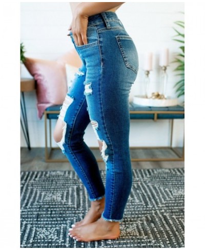 2023 New Fashion Ripped Jeans For Women Elastic Slim Denim Pencil Pants Street Casual Hipster Skinny trousers S-2XL Drop ship...