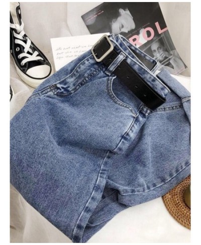 High Waisted Jeans Women Blue Button Denim Pants Korean Fashion Female Spring Clothing 2023 New Black Comfortable Baggy Jeans...