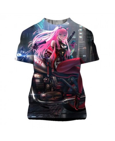 2023 Summer Women Fashion Sexy Tee Anime Darling In The Franxx 3D Print Tees Mature Girl Hip Hop Tops Zero Two Hentai Camiset...