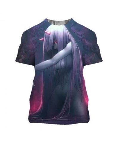 2023 Summer Women Fashion Sexy Tee Anime Darling In The Franxx 3D Print Tees Mature Girl Hip Hop Tops Zero Two Hentai Camiset...