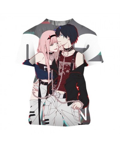 2023 Summer Women Fashion Sexy Tee Anime Darling In The Franxx 3D Print Tees Mature Girl Hip Hop Tops Zero Two Hentai Camiset...