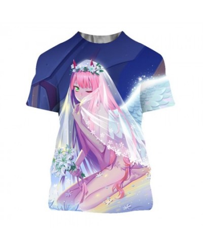 2023 Summer Women Fashion Sexy Tee Anime Darling In The Franxx 3D Print Tees Mature Girl Hip Hop Tops Zero Two Hentai Camiset...