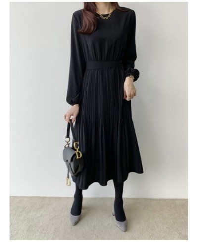 Summer Dresses for Women 2023 Solid Casual Streetwear Elegant Long Dresses Fashion LOOSE Long Sleeve Vintage Robe $47.45 - Dr...